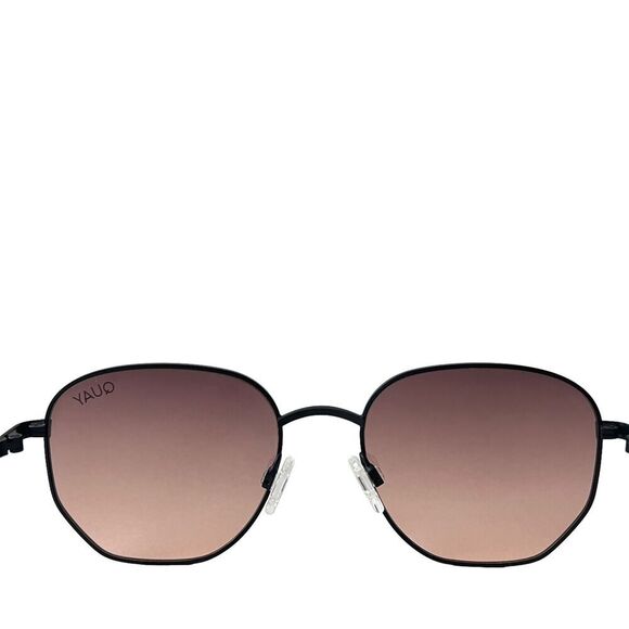 Quay Australia Big Time Sunglasses Black Brown To Orange Round main image 2